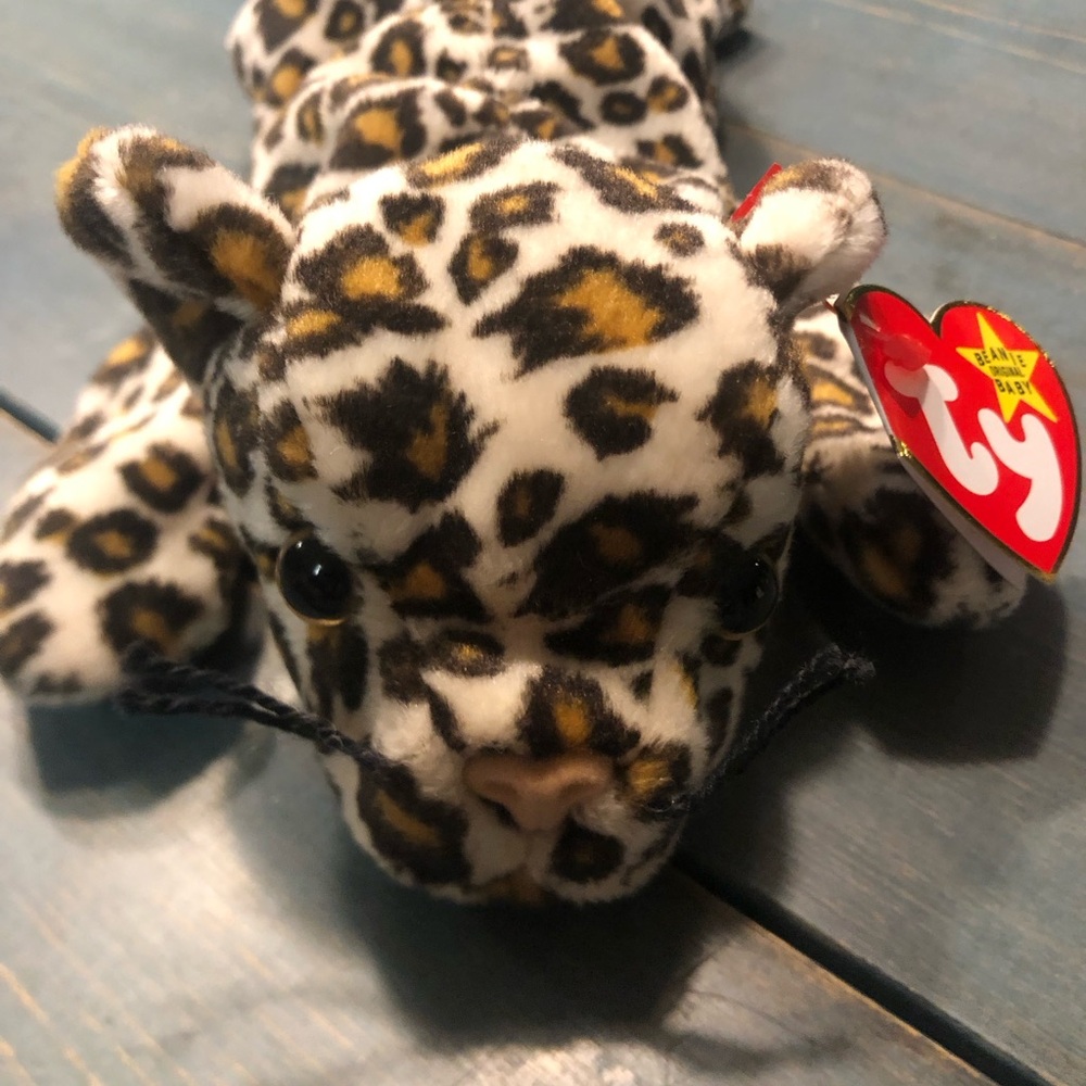 ty Freckles - Beanie Baby Leopard Plush Toy - Brown and Black - NWT